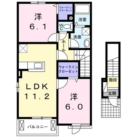 産院前 徒歩5分 2階の物件間取画像